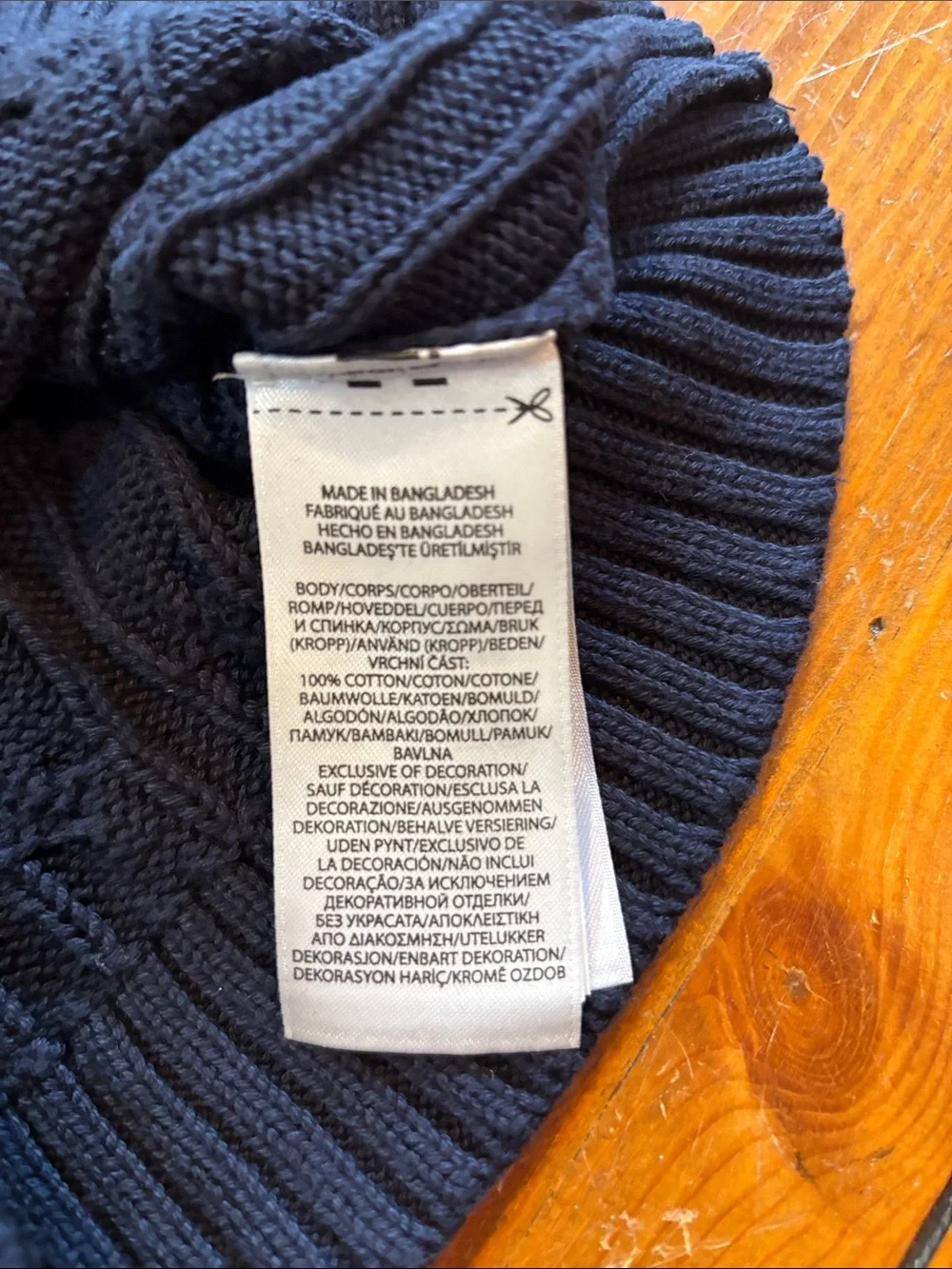 Ralph Lauren Navy Cable-Knit Crewneck Sweater Boys 18 Months